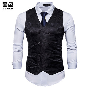 <span class=keywords><strong>Chaleco</strong></span> Steampunk Dorado para <span class=keywords><strong>Hombre</strong></span>, <span class=keywords><strong>Traje</strong></span>, <span class=keywords><strong>Chaleco</strong></span> sin Mangas, Corte Ajustado, Paisley Floral, Chalecos de Vestir para <span class=keywords><strong>Hombre</strong></span>, Doble Botonadura - Product Image 5