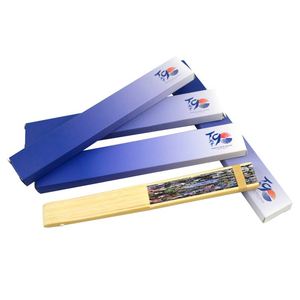 พัดผ้าไผ่ลายการ์ตูนแบบคลาสสิกสำหรับของขวัญทางธุรกิจ - Product Image 3