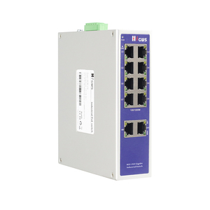 Commutateurs réseau industriels DIN-Rail Ethernet 8 ports RJ45 + 2 ports Uplink 10*10/100/1000M, robustes IP30 pour la surveillance CCTV - Product Image 1