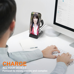Chargeur sans fil pliable 3 en 1, station de charge rapide pour téléphone portable, support de charge pour <span class=keywords><strong>Apple</strong></span> Watch et AirPods - Product Image 6