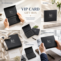 Boîte rigide magnétique personnalisée de luxe avec logo et insert en mousse pour cartes de visite professionnelles en métal NFC VIP