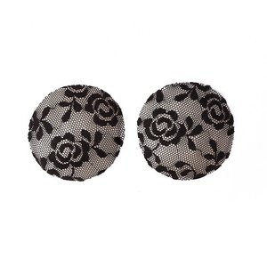 Copricapezzoli in Pizzo Floreale Nero Adesivi in <span class=keywords><strong>Silicone</strong></span> Invisibili Sexy Accessori Intimi per Ragazze - Product Image 4