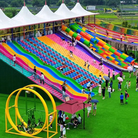 Équipement d'escalade extérieur pour enfants Hualong, sans moteur, avec structure en acier et PVC, équipement de divertissement, capacité de 100 à 500 kg