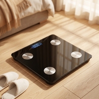 Báscula Inteligente LED de 180 kg con Pantalla LCD para Medir Grasa Corporal y Peso, Precisión de 1 g, Personalizable OEM