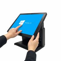 Sistema POS Rich Ports Todo en Uno con Pantalla Táctil, Caja Registradora con Windows, Diseño sin Ventilador para Restaurante, Cafetería, Tienda Minorista