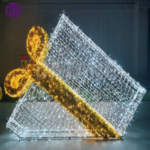 Luces LED Decorativas Navideñas 3D para Exteriores, Diseño de Caja de Regalo, IP65, Decoración para Parques, Jardines y Plazas - Product Image 2