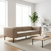 Canapé deux places en tissu Nisco – Vente directe usine, moderne, confortable, pieds en métal durables, modèle F806, idéal appartement et hôtel