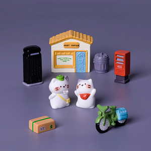 Miniatures de paysage KI Zhuojing, décorations rétro pour maison de poupée, scène miniature de bureau de <span class=keywords><strong>poste</strong></span>, décoration de bureau à domicile - Product Image 2