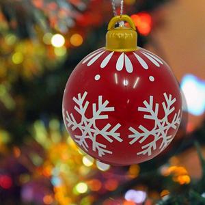 Vente flash, ballon de décoration de Noël de haute qualité, 60 cm, boule de Noël gonflable, décoration de Noël suspendue - Product Image 2