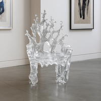 JingYue Maßgefertigter Transparenter Luxus-Acrylstuhl, Langlebig, Umweltfreundlich, Handgefertigt, Elegantes Möbelstück für Gewerbeflächen und Hotels
