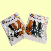 Ensemble de ballons de fête de remise de diplôme de luxe de 12 pouces, noir et or métallisé, remplis d'hélium