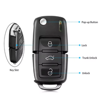 Llave Remota Universal para Auto Xhorse XKB501EN para VW B5 Tipo 3, 3 Botones, Material ABS+PCB Negro, Incluye Programador, 1 Año de Garantía