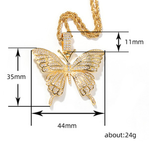 Butterfly Choker <b>Necklace</b> for Women Hip Hop Micro Paved <b>Statement</b> Fashion Jewelry - Product Image 5