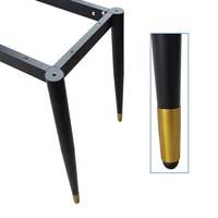 OEM Personnalisé De Luxe En Métal de Fer Or Marbre Ardoise Table Base Tube Conique Jambe de Table À Manger Meubles Jambe