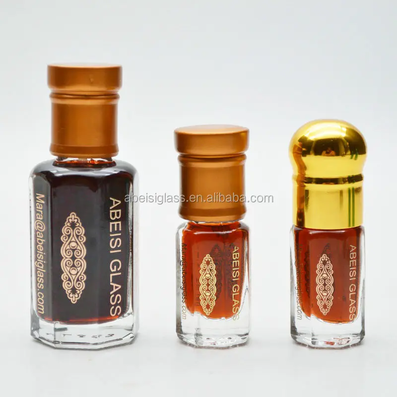 Eau De Parfum EDP misk şişesi 3ml 6ml 12ml cam şişe üzerinde rulo