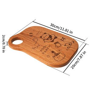 <span class=keywords><strong>Planche</strong></span> de service pour enfants en <span class=keywords><strong>bois</strong></span> de Sapele Panda Pool Party, 12 pouces, <span class=keywords><strong>planche</strong></span> à découper illustrée avec poignée pour tout-petit - Product Image 3
