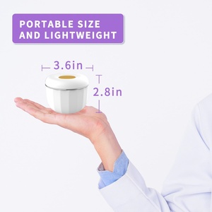 เครื่องทำความสะอาดอัลตราโซนิกแบบพกพา 80 มล. สำหรับทำความสะอาดฟันปลอมด้วยรังสียูวี ความถี่ 42kHz เครื่องทำความสะอาดเครื่องประดับขนาดเล็ก - Product Image 3