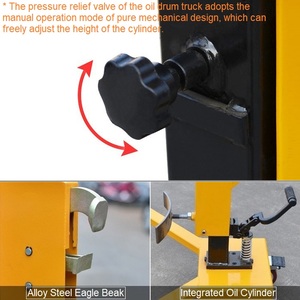 Özel pu tekerlek naylon tekerlek yağ bidonu palet taşıyıcı entegre yağ silindir hidrolik kaldırma yağ bidonu arabası - Product Image 5