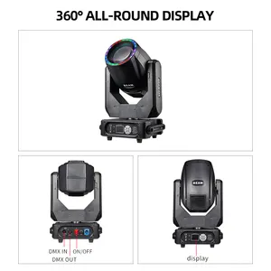 Dj Equipment Moving Head Beam Light For Dj Disco Stage Lighting 295w Moving Head With LED Ring Lights