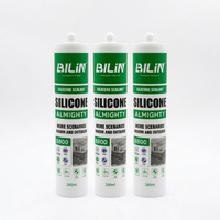 BILIN 8800 Mastic silicone neutre monocomposant, résistant aux intempéries, non corrosif, anti-moisissure, 300 ml, pour la construction, l'emballage et les fenêtres