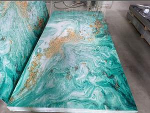 Dalles de marbre imprimées en 3D Comptoir de fond en pierre de luxe <span class=keywords><strong>Dalle</strong></span> de marbre transparente Design moderne Surface polie Forme grande <span class=keywords><strong>dalle</strong></span> - Product Image 3