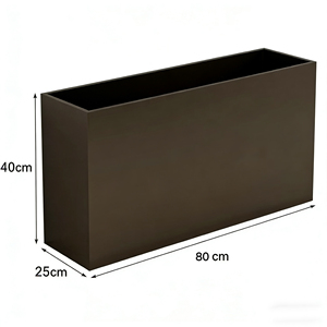 Fioriera Rettangolare Grande da Esterno <span class=keywords><strong>in</strong></span> <span class=keywords><strong>Acciaio</strong></span> Inossidabile, Ecologica <span class=keywords><strong>e</strong></span> Resistente, per Giardino Domestico, Paesaggistica <span class=keywords><strong>e</strong></span> Decorazione - Product Image 3