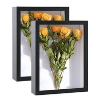 Papan MDF A4 Ketebalan 3cm Bingkai Foto Bunga Kering Tiga Dimensi Ringan Tahan Lama Cetak UV/Silk Screen Dapat Dipasang di Dinding
