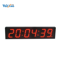 1A Enkelzijdige 24-uurs raceklok AC Mini Rode LED-display 4-inch cijfers Metalen behuizing 220V Afstandsbediening Tijdschakelaar