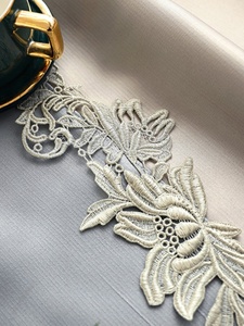 2024 personalización nuevo diseño encaje macramé elegante romántico beige gris ventana <span class=keywords><strong>cortinas</strong></span> panel para sala <span class=keywords><strong>de</strong></span> estar dormitorio - Product Image 3