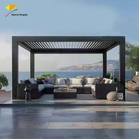 Pergola rétractable en aluminium pur 8x8 à lames orientables, structure extérieure imperméable pour jardin, patio et cour arrière