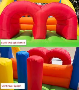 Château gonflable avec deux toboggans de course, matériau robuste, installation facile, couleur et logo personnalisables, pour enfants, utilisation en extérieur - Product Image 4