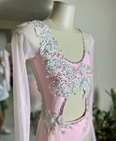 Robe de Danse Lyrique de Compétition Pole Dance Luxe Effet Scintillant Couleur Unie Personnalisable Costume de Danse Lyrique Ballet