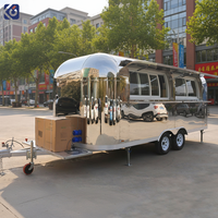 Nouvelle remorque alimentaire 2027, cuisine mobile entièrement équipée, camion à pizza, camion à café, chariot à hot-dogs, camion à glaces, remorque de concession BBQ