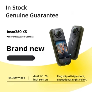 Insta360 X5 Fotocamera d'Azione Panoramica 8K con Sensore CMOS ad <span class=keywords><strong>Alta</strong></span> <span class=keywords><strong>Definizione</strong></span>, Anti-Shake, Impermeabile, Portatile con Fotografia Notturna - Product Image 1