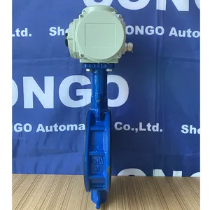 Electric Actuator Valve DN150 6inch Jis 10k Ductile Iron EPDM Rubber Sealing SS304 Disc Wafer Electric Motorized Butterfly Valve