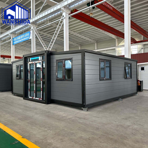 Maison conteneur extensible de 40 pieds résistante aux ouragans aux États-Unis, maison préfabriquée pliable résistante aux cyclones pour les intempéries extrêmes - Product Image 1