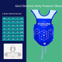 Capteur électronique FT-STB7 Forall Pss Vitec Kpnp E-protector pour système de pointage au pied et au torse, Karaté Taekwondo MMA, Matériau NBR ROUGE/BLEU