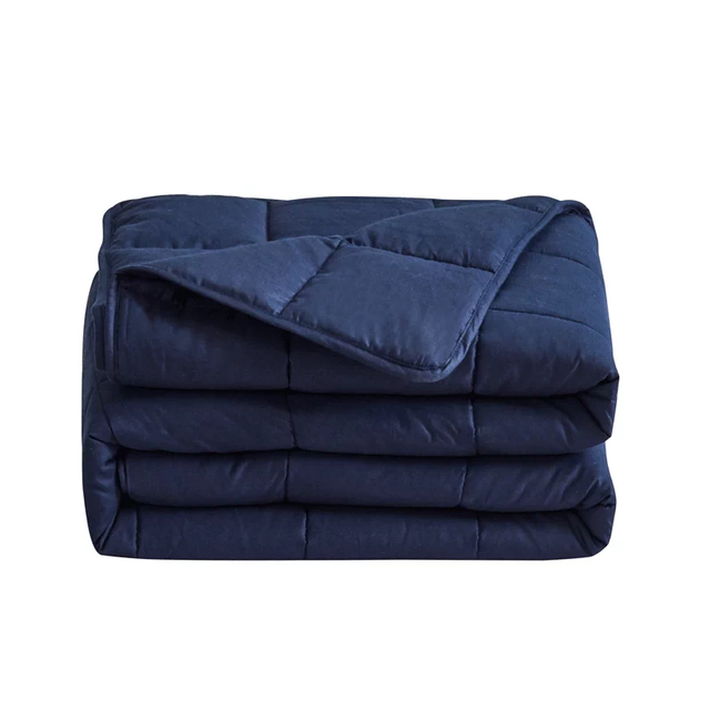 Sensory Weighted Blanket Navy blue Weighted Blanket for Adults and Kids Fabric support customization