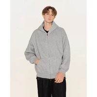 Blouson bomber décontracté à capuche en coton 100% de qualité standard, surdimensionné, style streetwear, avec double fermeture éclair, tendance, pour homme, automne, polyvalent