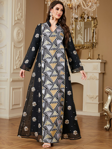 2026 Elegant <strong>Abaya</strong> for Women Muslim Mesh Embroidery Dress Closed Tassel Robe Jalabiya for Eid Ramadan Minimum <strong>Order</strong> 2pcs - Product Image 4