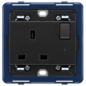 วิมาร์ 2P+T 13A เต้ารับแบบอังกฤษพร้อมสวิตช์สีเทา 8.5x8.6 ซม. - Product Image 1
