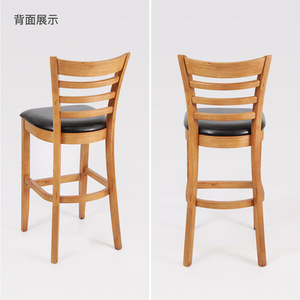 Tabouret <span class=keywords><strong>de</strong></span> <span class=keywords><strong>bar</strong></span> vintage, tabouret <span class=keywords><strong>de</strong></span> <span class=keywords><strong>bar</strong></span> rétro, chaises <span class=keywords><strong>de</strong></span> salle à manger industrielles, 65 cm, bois - Product Image 6