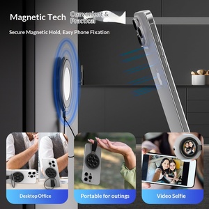 Supporto Magnetico Pieghevole per Telefono con Ventosa in Silicone e Specchio, Portatile e Universale per Bagno, Cucina e Viaggi - Product Image 4