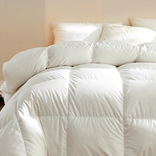 100% Cotton Cover Down Comforter Hotel Luxury Comforter All Season Medium Warmth Duvet Insert Hypoallergenic Bedding  Comforter