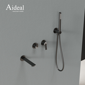 Système de <span class=keywords><strong>douche</strong></span> mural dissimulé Aideal Sanitary Modern Concealed Gold, 2 fonctions, <span class=keywords><strong>douche</strong></span> pluie combinée - Product Image 4