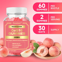 Rosebest OEM Private Label Vegan Coenzyme Q10 Gummies Antioxydant Compléments Alimentaires pour la Santé avec Vitamine B6/B12 et Oméga-3 DHA & EPA