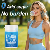 SUNI OEM ODM Marque Privée Chewing-gum Énergie et Concentration pour l'Entraînement, la Salle de Sport, l'Étude, Stimulation Cérébrale, Haleine Fraîche, Supplément