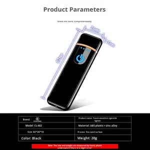 Encendedor Electrónico Recargable USB Mini con Sensor Táctil, de Plástico, Moderno, Simple, Personalizado, Creativo, para Regalo - Product Image 4