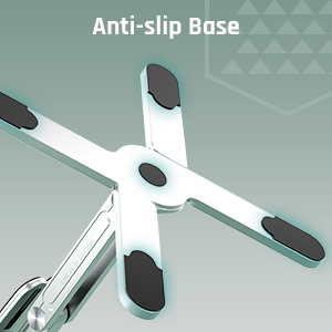 Yubwvo ขาตั้งแล็ปท็อปแบบพกพาปรับได้2.1-8นิ้วโต๊ะโลหะพับได้360หมุนได้ระบายความร้อนสำหรับแท็บเล็ตพีซี - Product Image 4