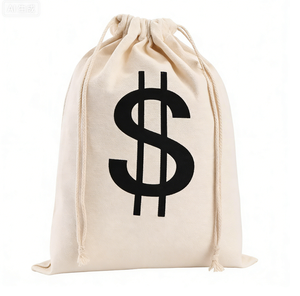 Bolsa de Embalaje para Pizza de Lona de Algodón Orgánica Blanca Natural Personalizada, Reciclable, con Cordón, para Uso Alimentario - Product Image 4